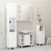 Bathroom Cabinet 30x30x179 cm Engineered Wood – High Gloss White