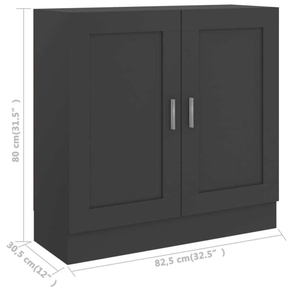 Book Cabinet Engineered Wood – 82.5×30.5×80 cm, Grey