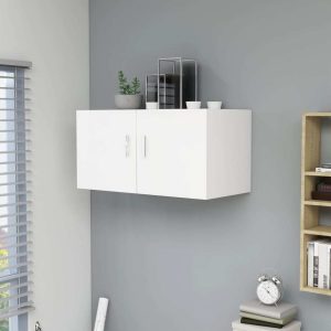 Wall Mounted Cabinet 80x39x40 cm Engineered Wood – White