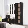Hallway Wardrobe 55x25x189 cm Engineered Wood – Black