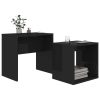 Coffee Table Set 48x30x45 cm Engineered Wood – High Gloss Black