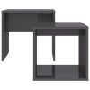 Coffee Table Set 48x30x45 cm Engineered Wood – High Gloss Grey