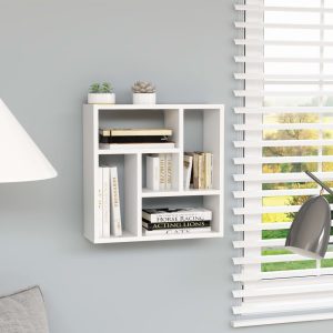 Wall Shelf 45.1x16x45.1 cm Engineered Wood – White
