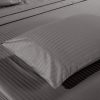 Kensington 1200Tc Cotton Sheet Set In Stripe – DOUBLE, Charcoal