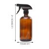 4x 500ml Amber Glass Spray Bottles Trigger Water Sprayer Aromatherapy Dispenser