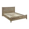 4 Pieces Bedroom Suite Natural Wood Like MDF Structure Double Size Oak Colour Bed, Bedside Table & Tallboy