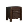 4 Pieces Bedroom Suite in Solid Wood Veneered Acacia Construction Timber Slat King Size Chocolate Colour Bed, Bedside Table & Tallboy