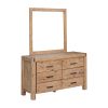 5 Pieces Bedroom Suite in Solid Wood Veneered Acacia Construction Timber Slat King Size Oak Colour Bed, Bedside Table , Tallboy & Dresser