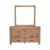 5 Pieces Bedroom Suite in Solid Wood Veneered Acacia Construction Timber Slat King Single Size Oak Colour Bed, Bedside Table , Tallboy & Dresser