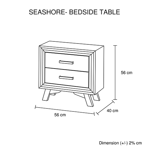 4 Pieces Bedroom Suite Queen Size Silver Brush in Acacia Wood Construction Bed, Bedside Table & Dresser