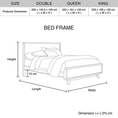 Rustic Timber 4 pcs Double Bedroom Suite