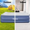 Air Mattress King Inflatable Bed 56cm Airbed Blue