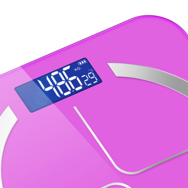 180kg Digital Fitness Weight Bathroom Body Glass LCD Electronic Scales Pink