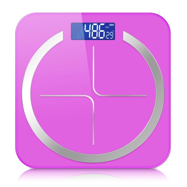 180kg Digital Fitness Weight Bathroom Body Glass LCD Electronic Scales Pink