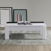 Coffee Table High Gloss Finish Lift Up Top MDF Black & White Colour Interior Storage