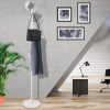 Clothes Stand Garment Coat Rack Metal Rail Portable Hanger Stand Organizer – White