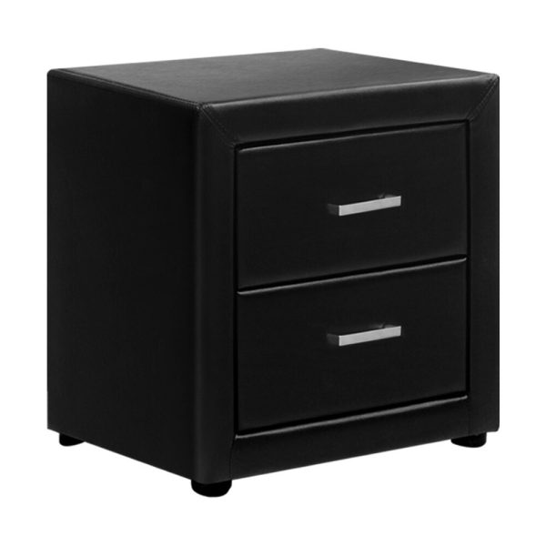 Hythe PVC Leather Bedside Table