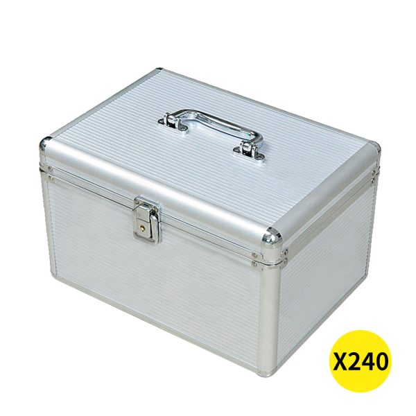 Aluminium CD DVD Cases Bluray Lock Storage Box Organizer Free Inserts