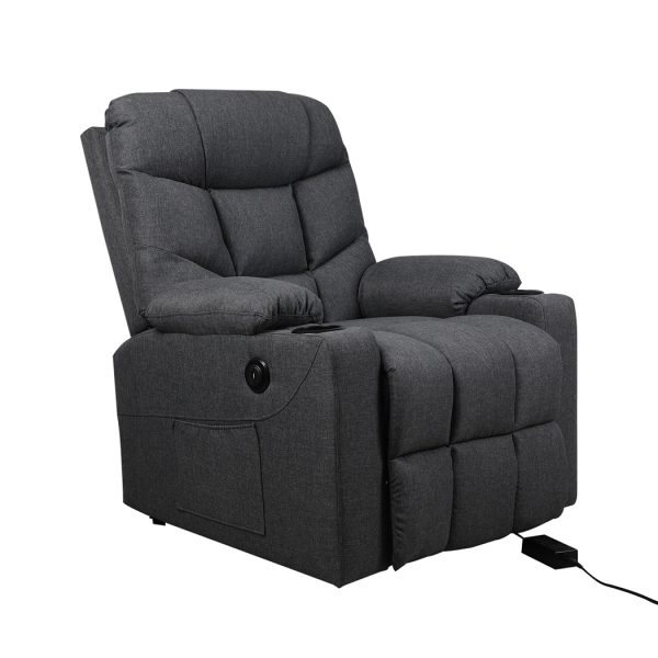 Recliner Chair Electric Lift Chair Armchair Lounge Fabric Sofa USB Charge