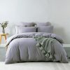 Royal Comfort Vintage Washed 100 % Cotton Quilt Cover Set – DOUBLE, Mulled Wine