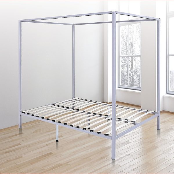 Arrow 4 Four Poster Bed Frame – KING, Gold