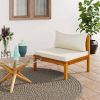 Corner Sofas 2 pcs with Cushions Solid Acacia Wood