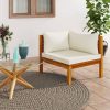 Corner Sofas 2 pcs with Cushions Solid Acacia Wood