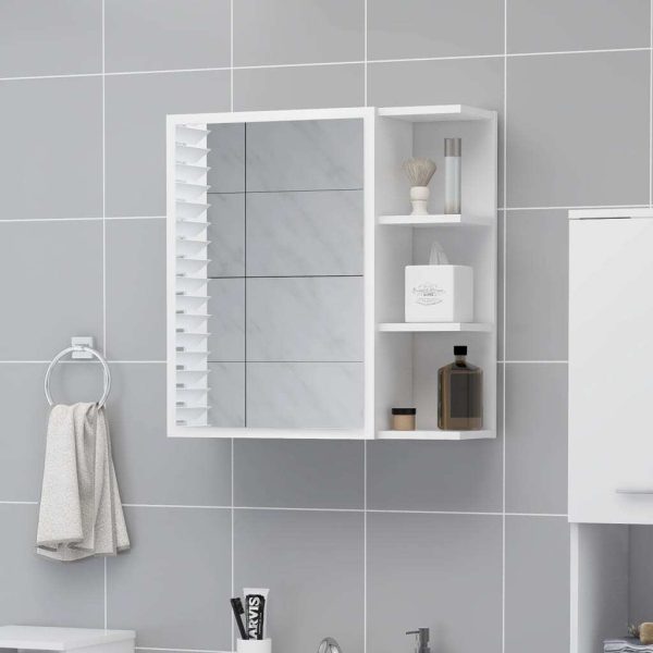 Bathroom Mirror Cabinet 62.5×20.5×64 cm Engineered Wood