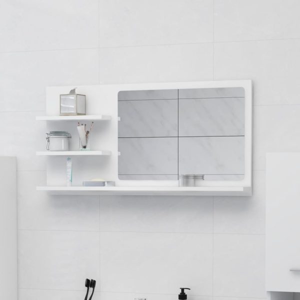 Bathroom Mirror 90×10.5×45 cm Engineered Wood