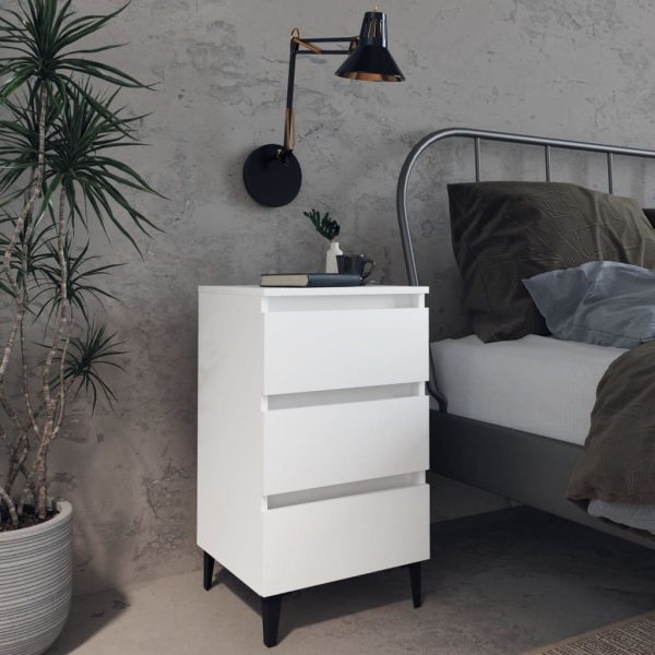 Pendlebury Bed Cabinet with Metal Legs 40x35x69 cm