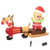 Christmas Inflatable 2.1M Xmas Outdoor Decor Garden LED Light Dog Sleigh