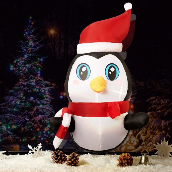 Christmas Inflatable Lighted 0.9M Xmas Penguin Garden Outdoor Decoration