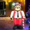 Christmas Inflatable Sloth 1.8M Xmas Party Decoration LED Lights Outdoor