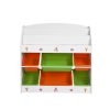 Kids Toy Box Organiser Bookshelf 6 Bins Display Shelf Storage Rack Drawer