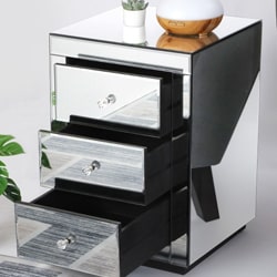 mirrored bedside tables