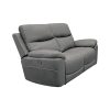 2R Finest Fabric Electric Recliner Feature Multi Positions Ultra Cushioned USB Outlets in Charcoal Colour