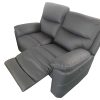 2R Finest Fabric Electric Recliner Feature Multi Positions Ultra Cushioned USB Outlets in Charcoal Colour