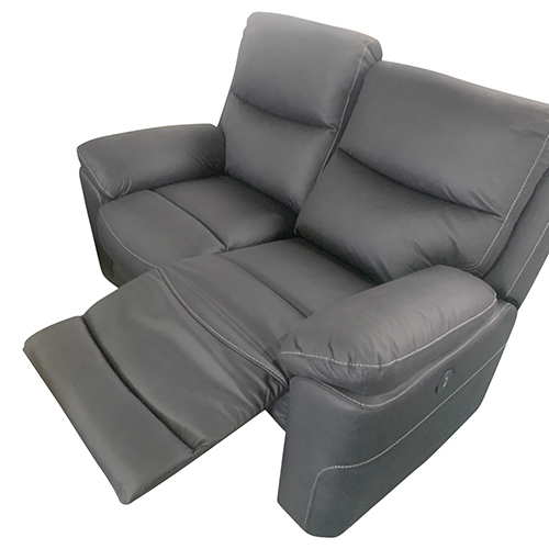 2R Finest Fabric Electric Recliner Feature Multi Positions Ultra Cushioned USB Outlets in Charcoal Colour