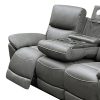 3R Finest Fabric Electric Recliner Feature Multi Positions Ultra Cushioned USB Outlets in Charcoal Colour