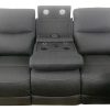 3R Finest Fabric Electric Recliner Feature Multi Positions Ultra Cushioned USB Outlets in Charcoal Colour