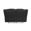 2 Seater Recliner Sofa In Faux Leather Lounge Couch in Black