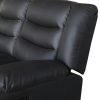 2 Seater Recliner Sofa In Faux Leather Lounge Couch in Black