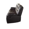 3 Seater Recliner Sofa In Faux Leather Lounge Couch in Brown