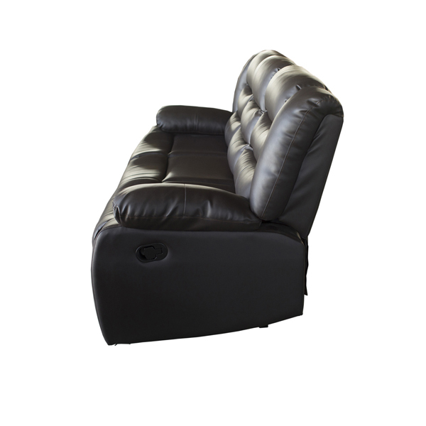 3+1+1 Seater Recliner Sofa In Faux Leather Lounge Couch in Brown