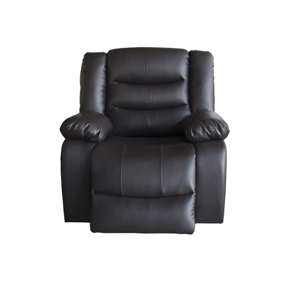 3+2+1 Seater Recliner Sofa In Faux Leather Lounge Couch in Brown