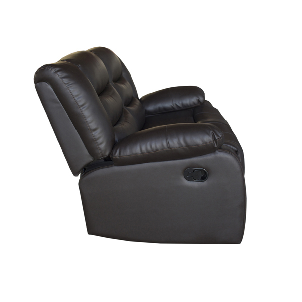 3+2+1 Seater Recliner Sofa In Faux Leather Lounge Couch in Brown