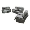 1RR+2RR+3RR Finest Fabric Electric Recliner Feature Multi Positions Ultra Cushioned USB Outlets in Charcoal Colour