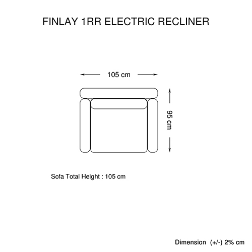 1RR+2RR+3RR Finest Fabric Electric Recliner Feature Multi Positions Ultra Cushioned USB Outlets in Charcoal Colour