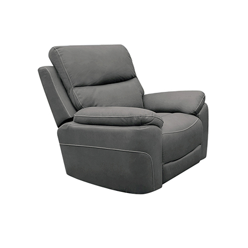 1RR+2RR+3RR Finest Fabric Electric Recliner Feature Multi Positions Ultra Cushioned USB Outlets in Charcoal Colour