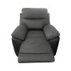 1RR+2RR+3RR Finest Fabric Electric Recliner Feature Multi Positions Ultra Cushioned USB Outlets in Charcoal Colour